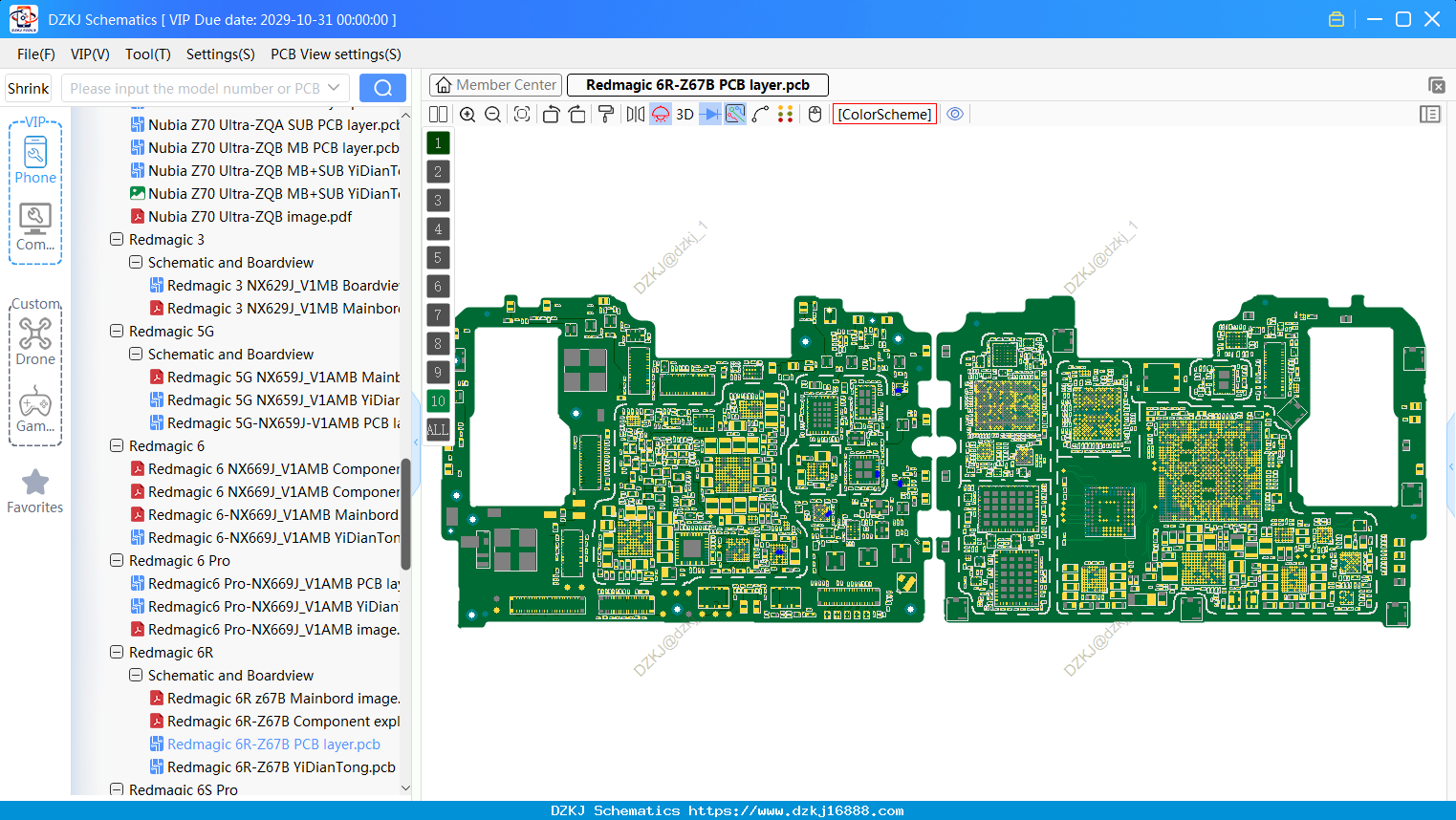 Nubia Redmagic 6R-Z67B PCB Layer